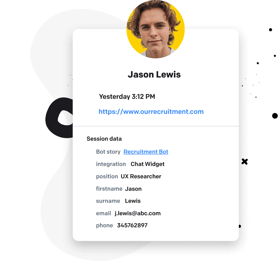 Track users using chat bots